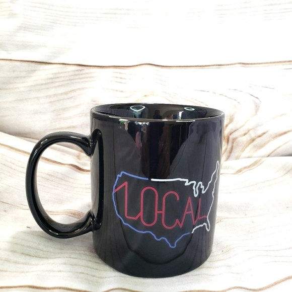 Life Is Good Local USA Coffee Mug Black Diner Style - Picture 1 of 7